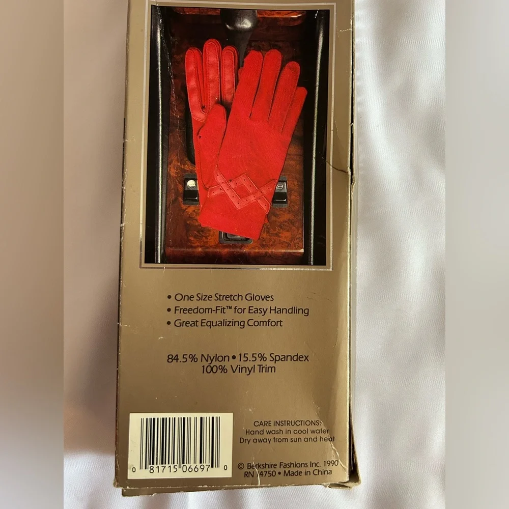 Vintage Berkshire Equalizer Black Women's Driving Gloves - One Size - 1990 NWOTS